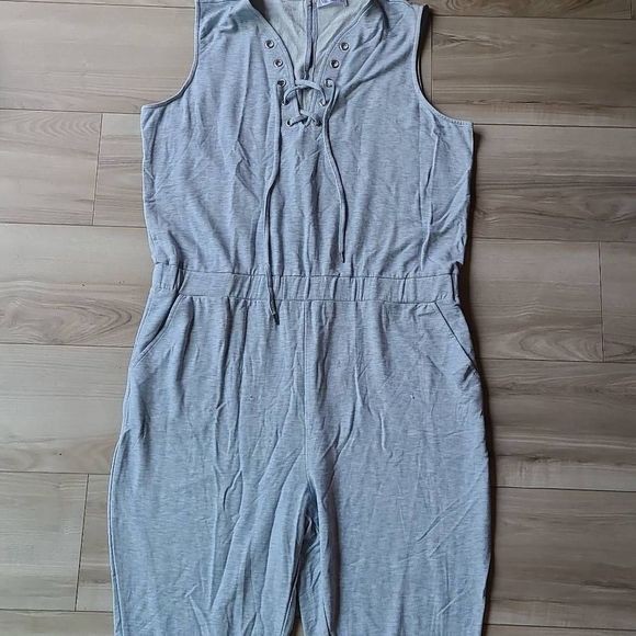 BLUE Orchid NEW Women's One Piece Sleeveless Romper with Pockets sz 1x Heather… - Picture 4 of 9